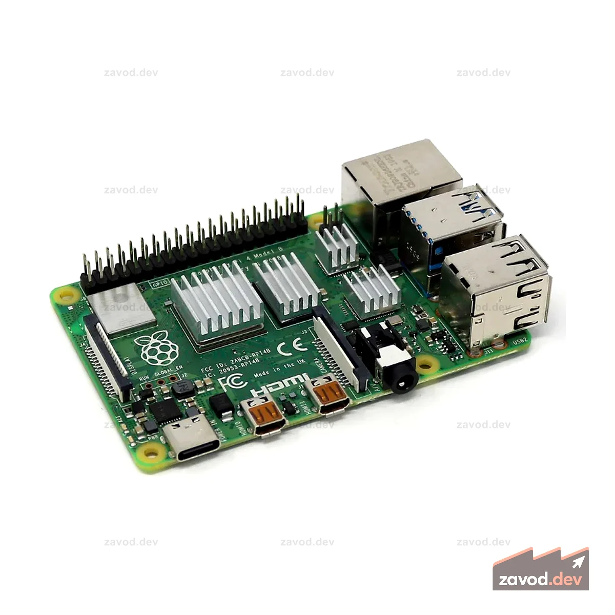 Комплект радиаторов Raspberry Pi 4 с 4 корпусами