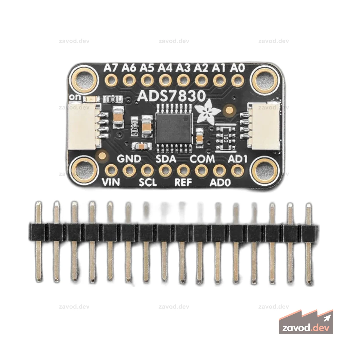 Adafruit ADS7830 8-канальный 8-битный АЦП с I2C STEMMA QT/Qwiic