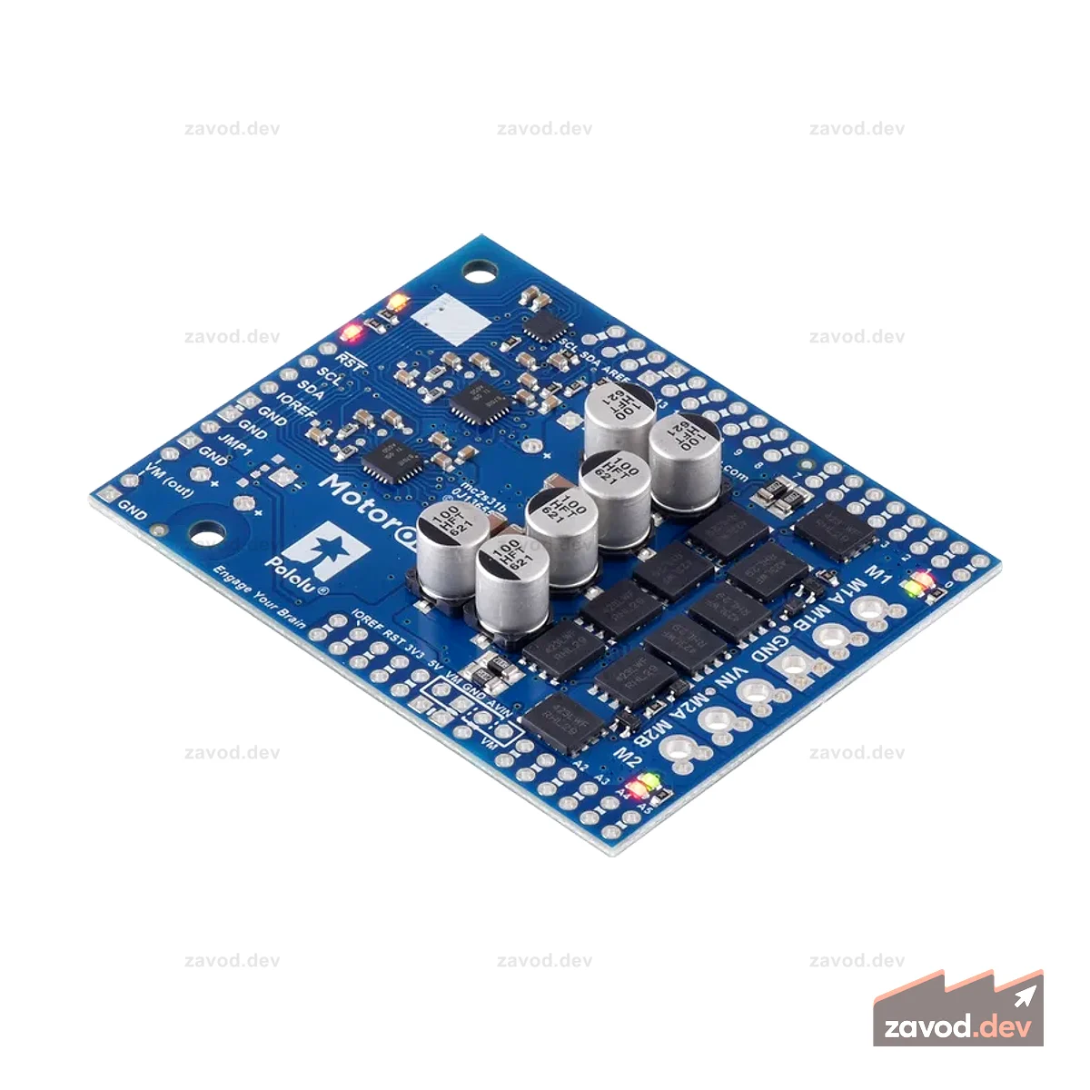 Motoron M2S24v16 Двойной мощный щиток контроллера двигателя для Arduino (без разъемов)