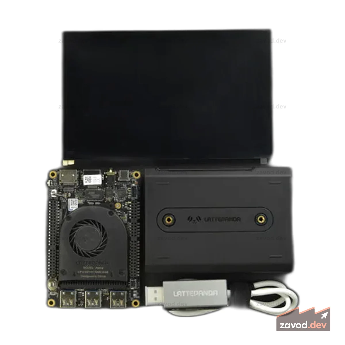 LattePanda 2 Alpha 864s с корпусом Titan, кабелем потоковой передачи и сенсорным дисплеем