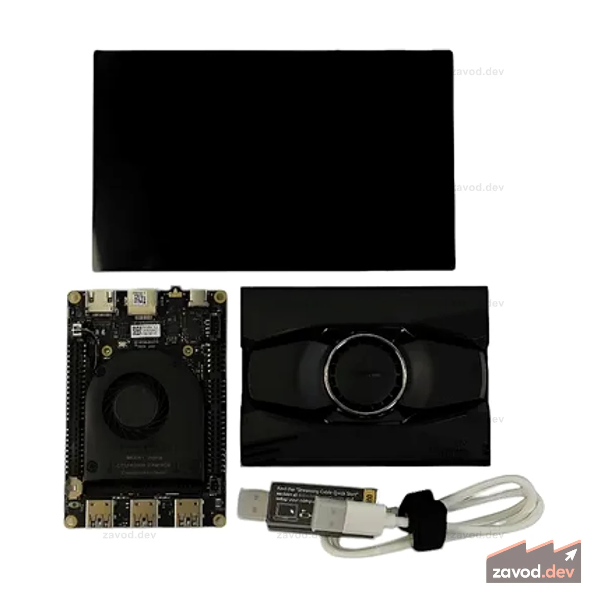 LattePanda 2 Alpha 864s с корпусом Titan, кабелем потоковой передачи и сенсорным дисплеем
