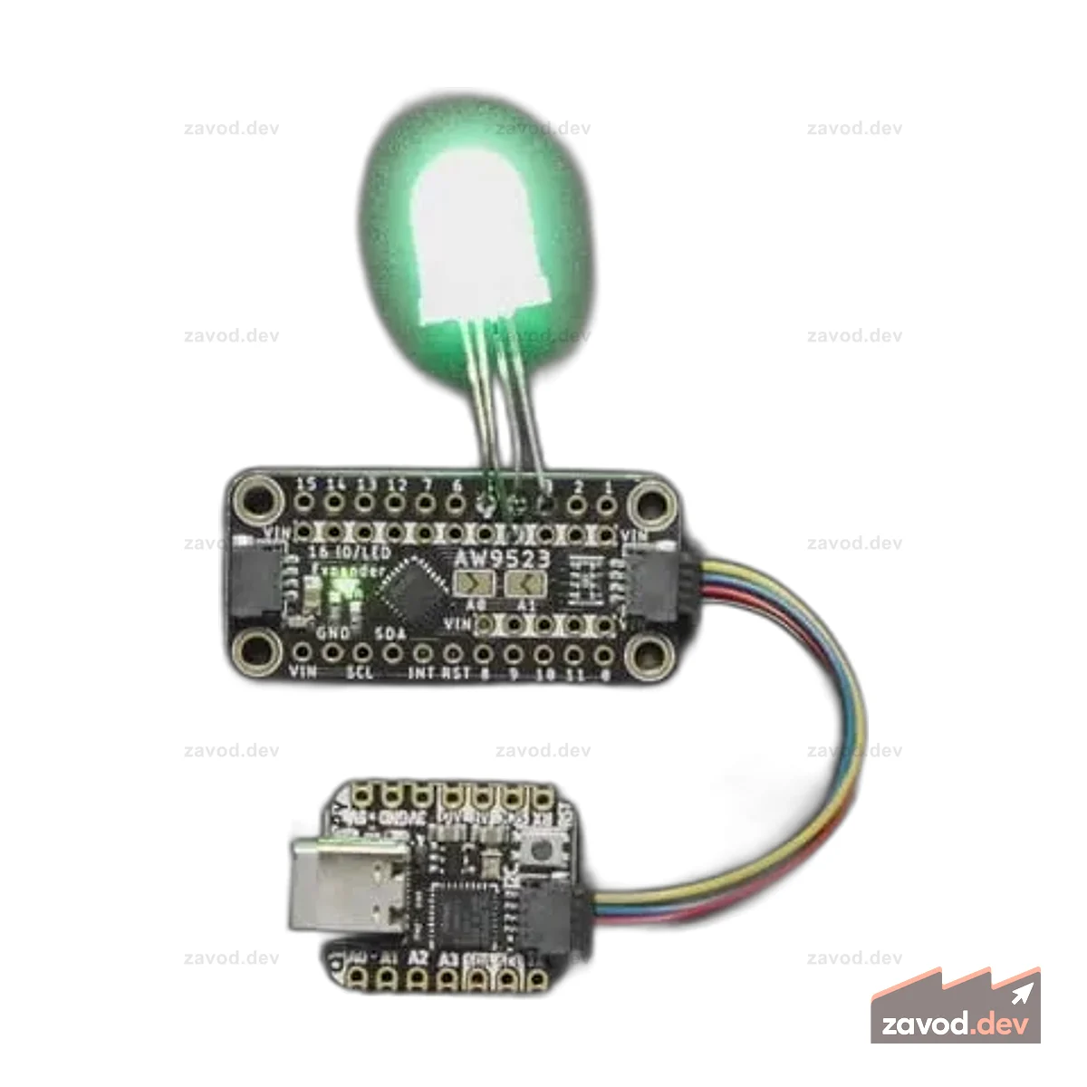 Расширитель GPIO и светодиодный драйвер Adafruit AW9523