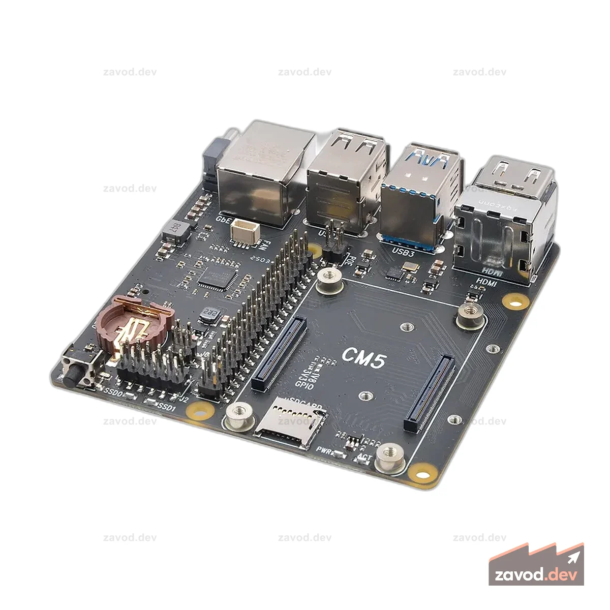 Плата ввода-вывода SupTronics X1500 Dual NVMe для CM5