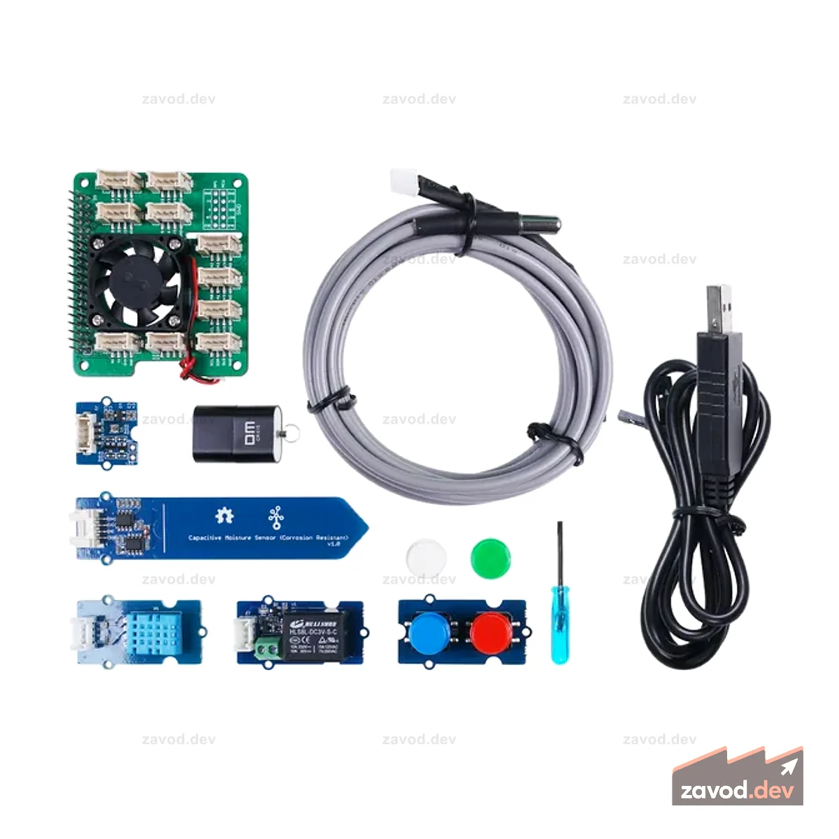 Комплект Grove Smart Agriculture для Raspberry Pi 4 — разработан для Microsoft FarmBeats для студентов
