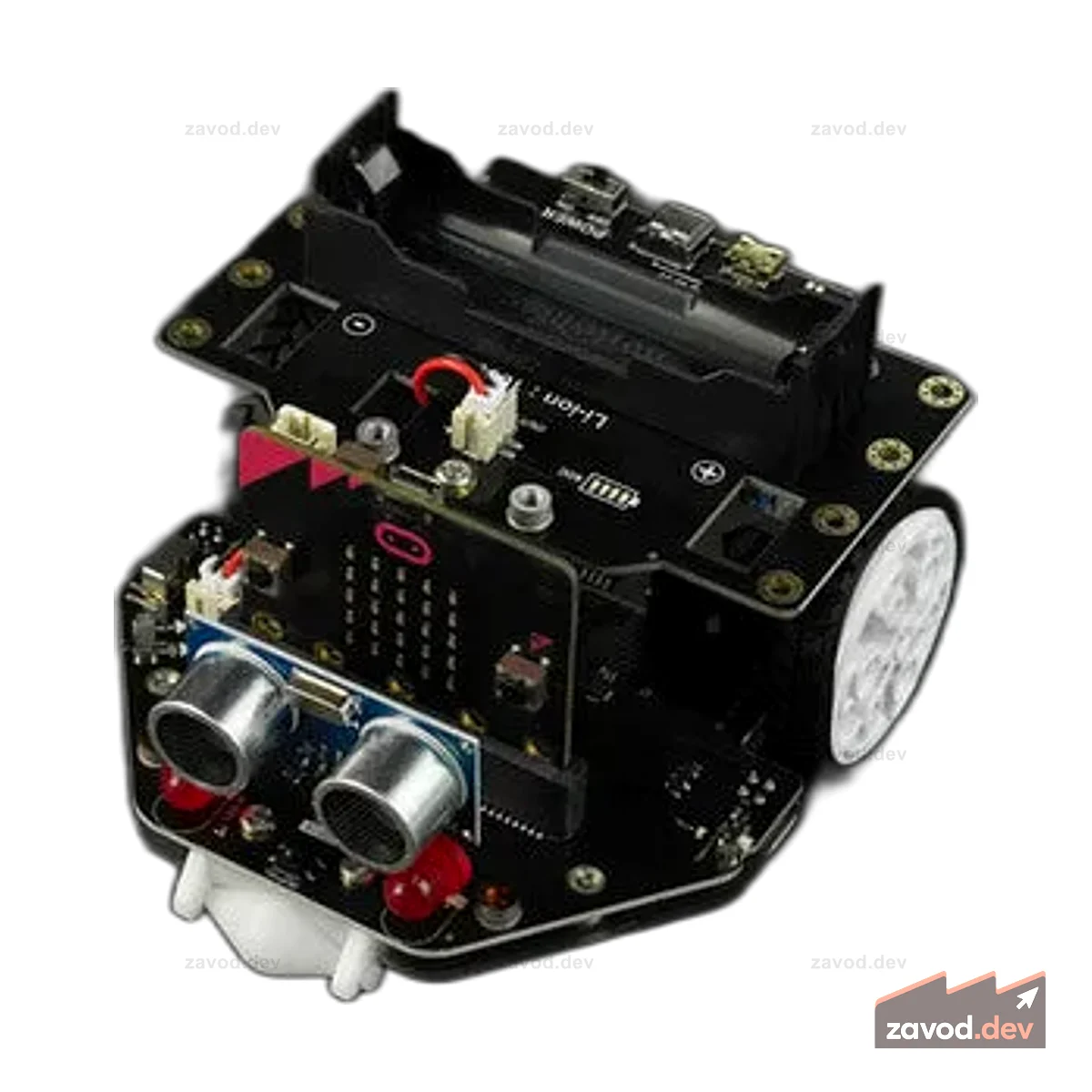 micro:Maqueen Plus V2 (батарея 18650) с HUSKYLENS и micro:bit V2