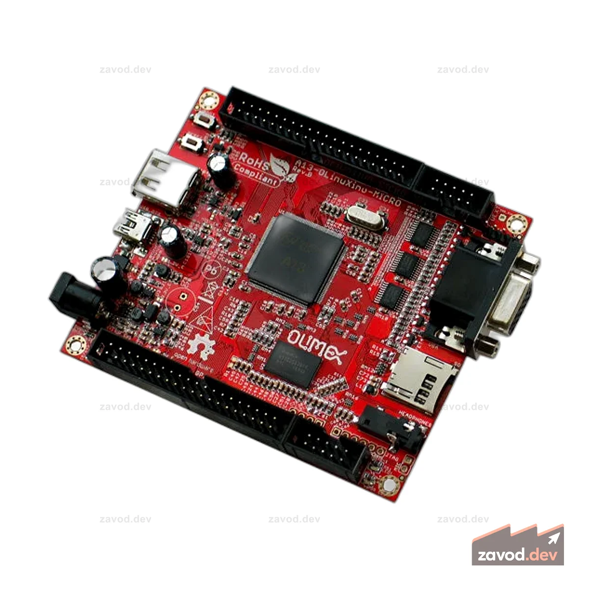 A13-OLinuXino-MICRO - Одноплатный компьютер Linux с процессором ALLWINNER A13 CORTEX-A8 @1000 МГц