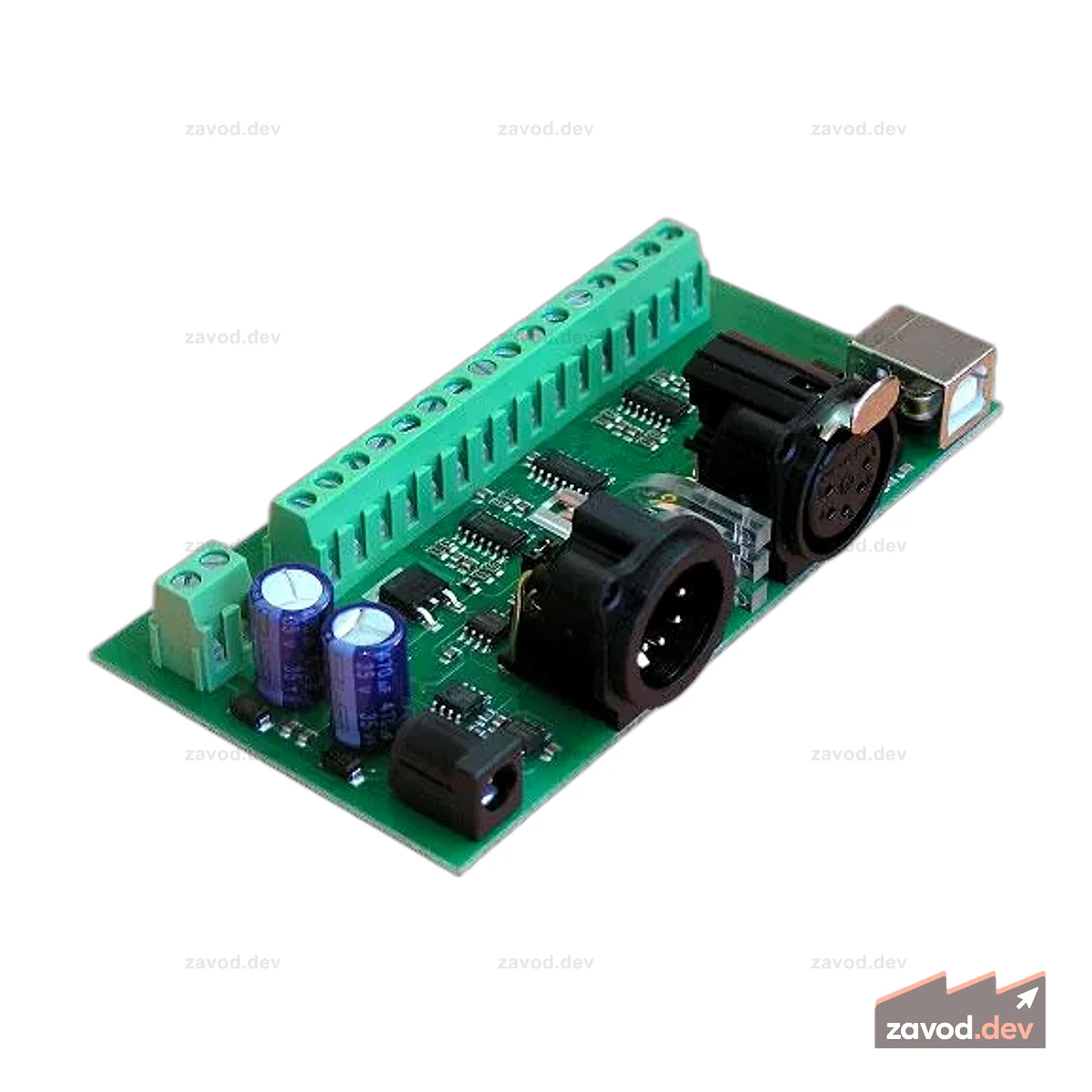 DMX-USB-RX-A8 DMX512, 8-канальный модуль аналогового вывода