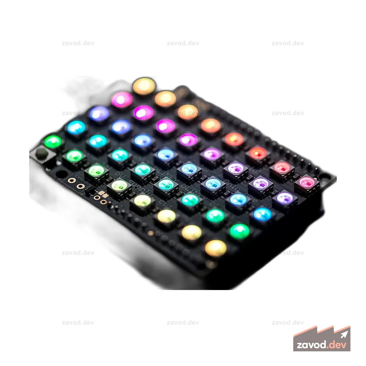 Adafruit NeoPixel Shield для Arduino - матрица из 40 светодиодов RGB