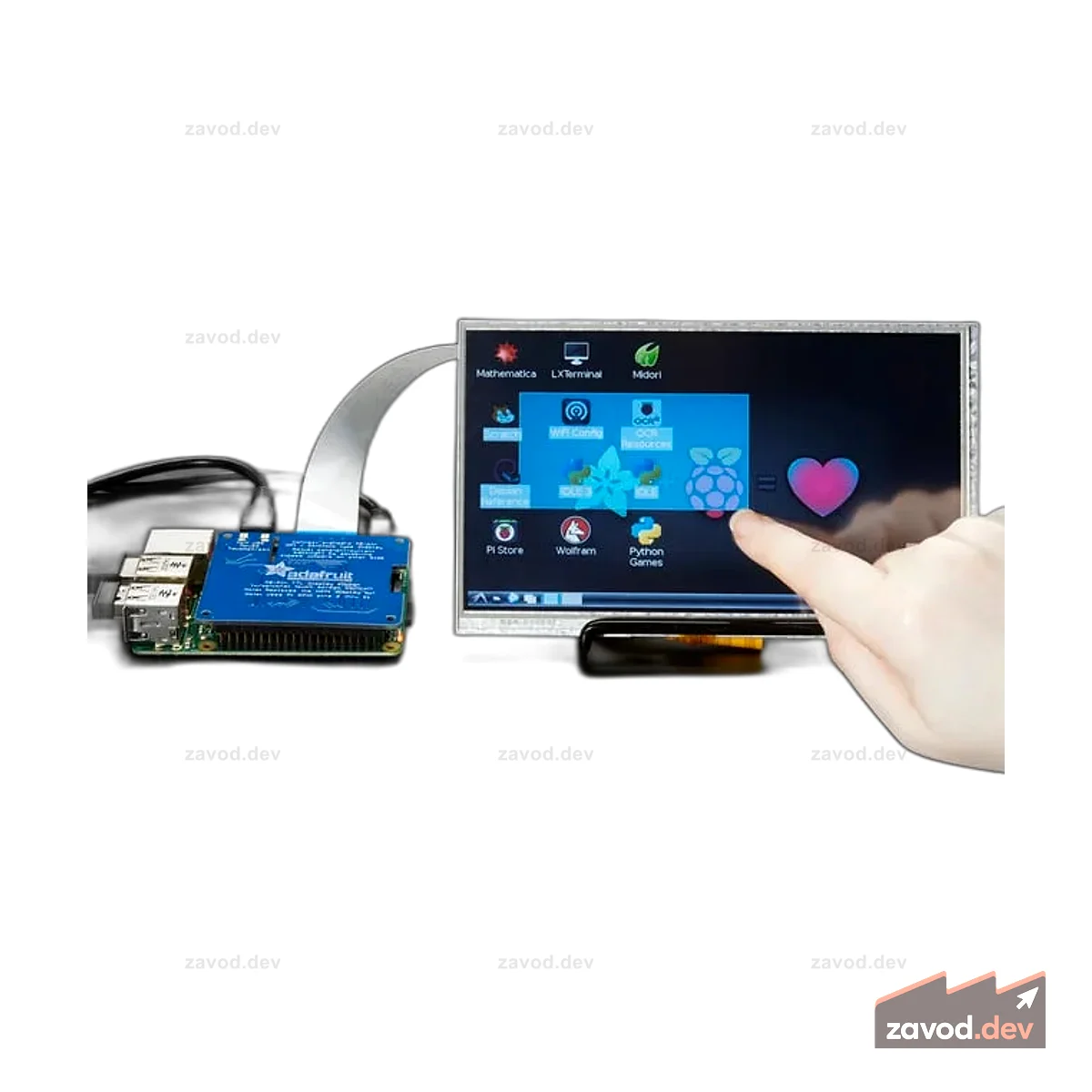 Кипа Adafruit DPI TFT для Raspberry Pi с сенсорной поддержкой