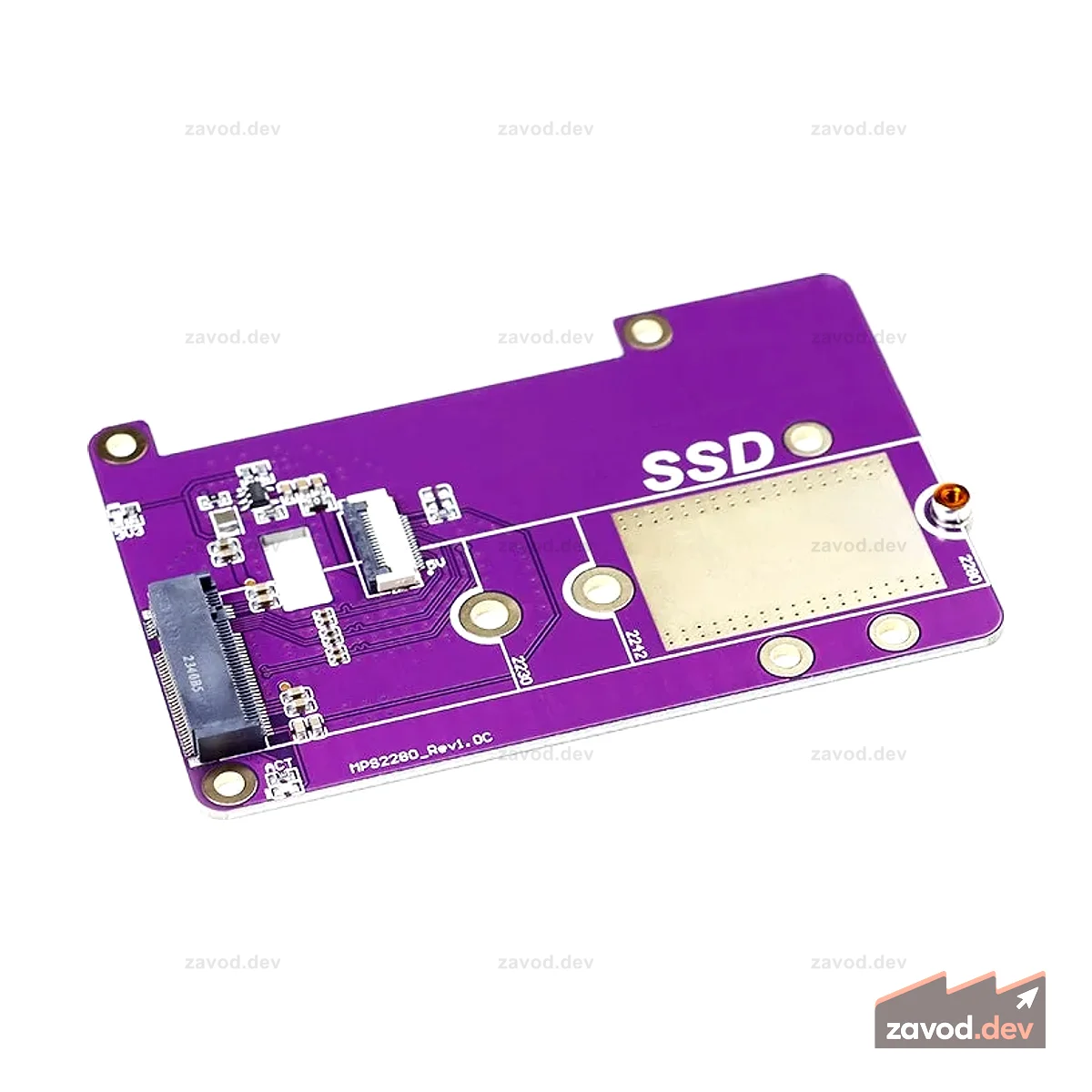 Плата расширения твердотельного накопителя PCIE to M.2 NVME SSD для Raspberry Pi 5