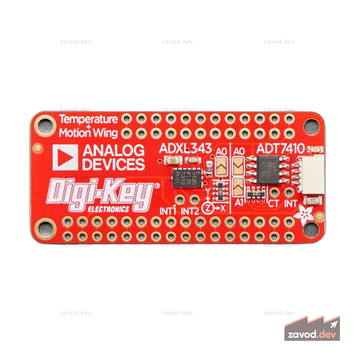Датчик Adafruit ADXL343 + ADT7410 FeatherWing
