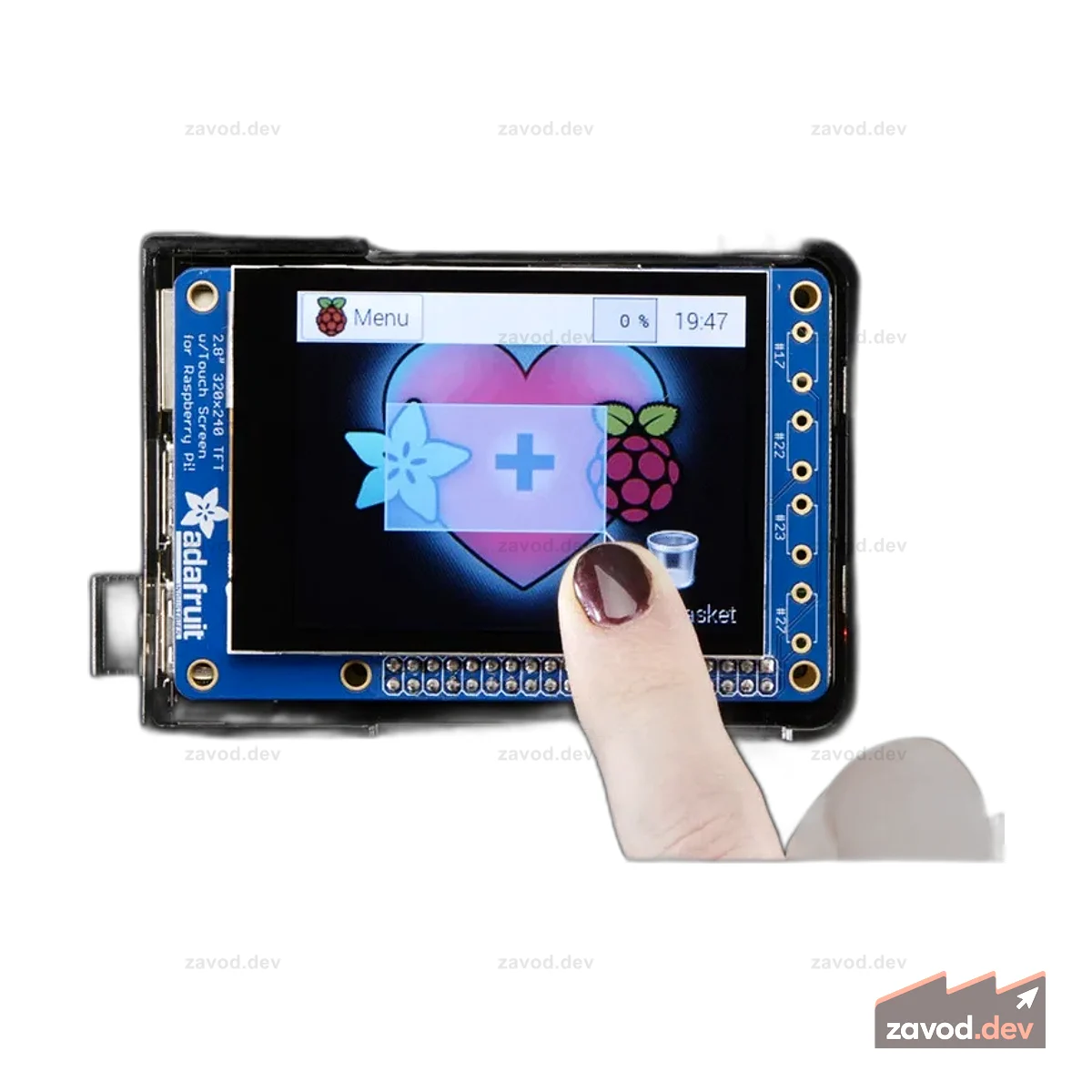 Adafruit PiTFT Plus 320x240 2,8 TFT + емкостный сенсорный экран