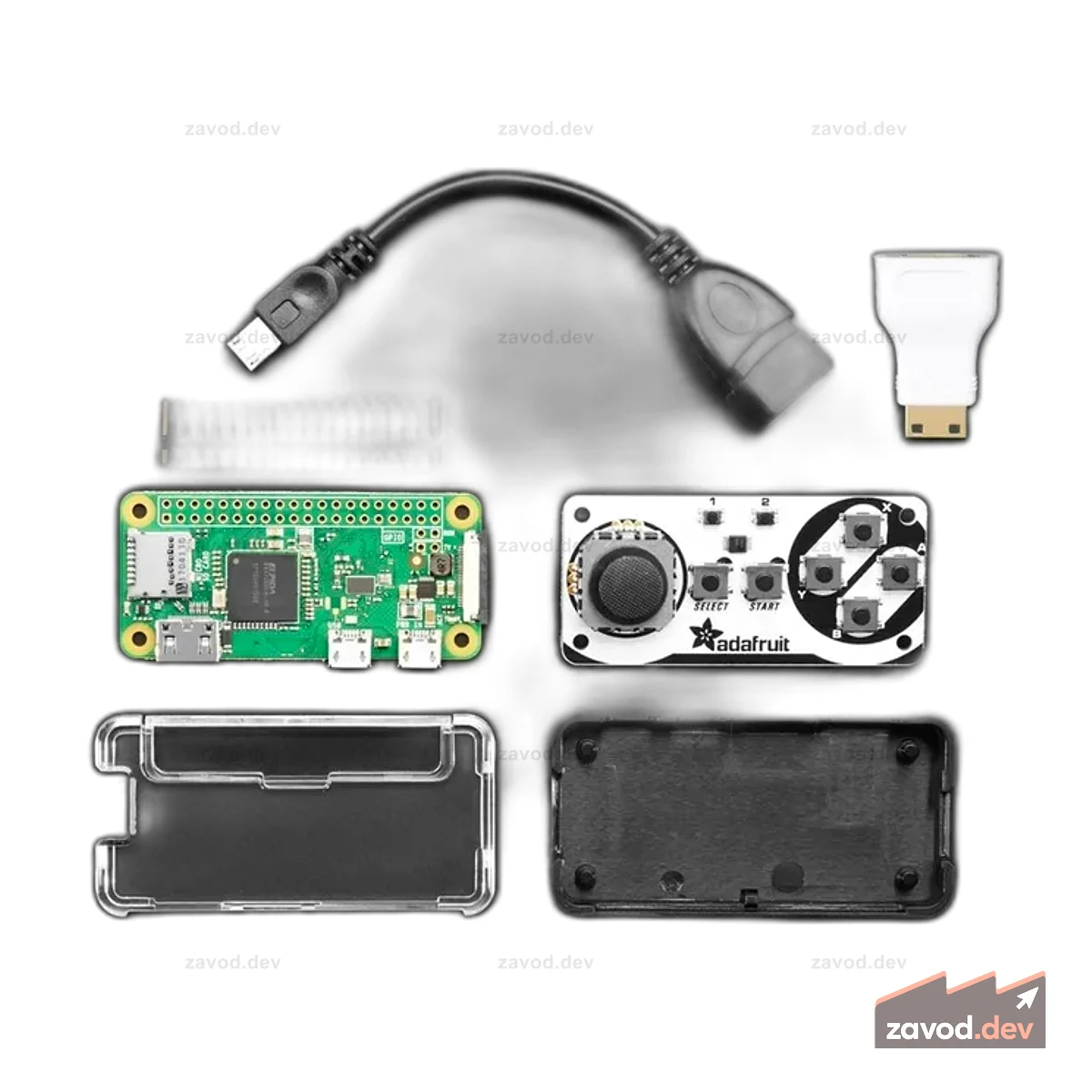 Комплект Joy Bonnet Pack для Raspberry Pi Zero — включает Pi Zero W