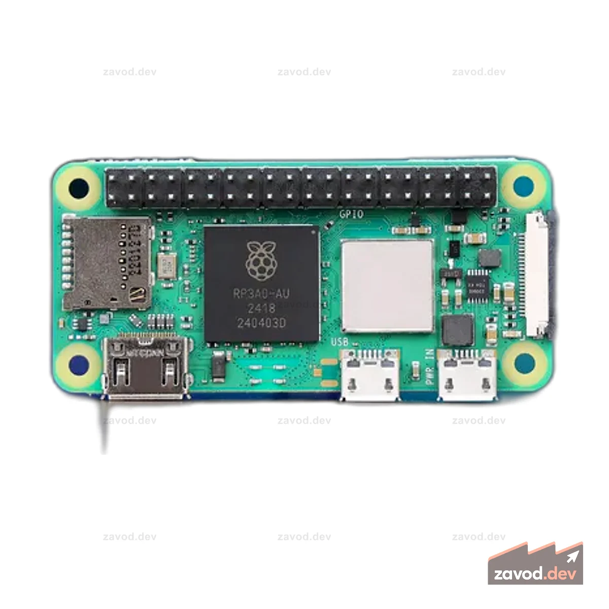 Raspberry Pi Zero 2 Вт с разъемом (с четырехъядерным процессором, Bluetooth 4.2, BLE, встроенной антенной и т. д.)