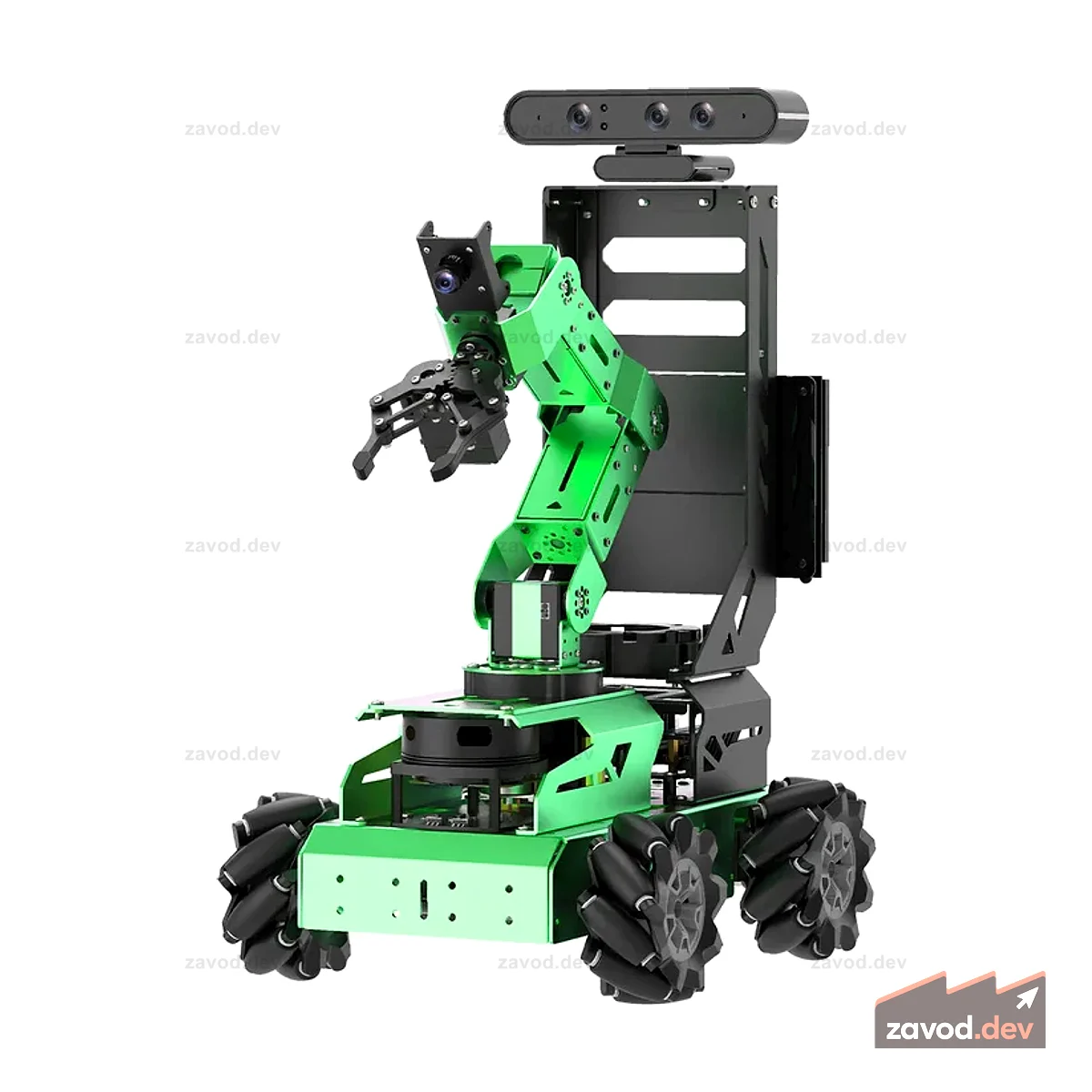 Hiwonder JetAuto Pro AI Robot Car с роботизированной рукой 6DOF Vision, поддержкой ROS1 ROS2, с большой моделью AI (ChatGPT), картографированием/навигацией SLAM, голосовым взаимодействием AI, интеллектуальной сортировкой