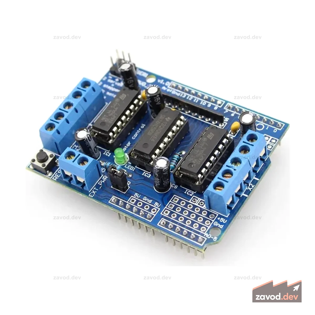 Четырехканальный моторный щит для Arduino