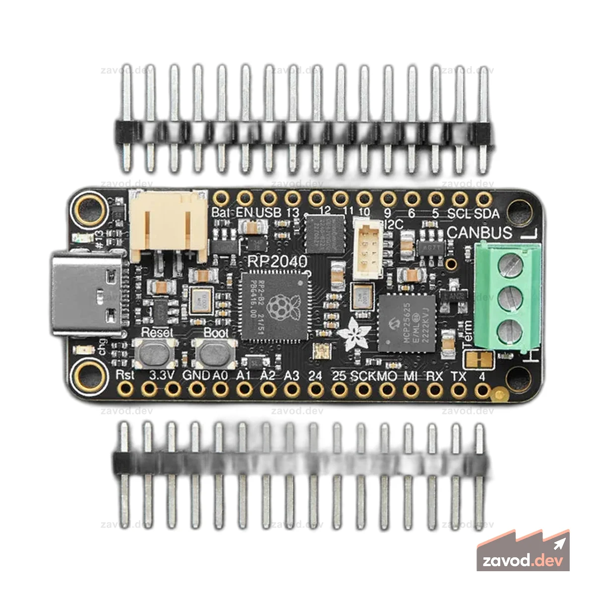 Adafruit RP2040 CAN Bus Feather с CAN-контроллером MCP2515 STEMMA QT