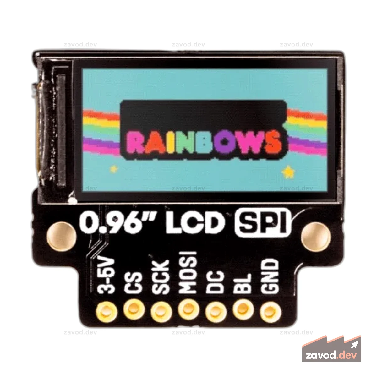 Цветной ЖК-дисплей Pimoroni 0,96 дюйма с интерфейсом SPI (160x80)