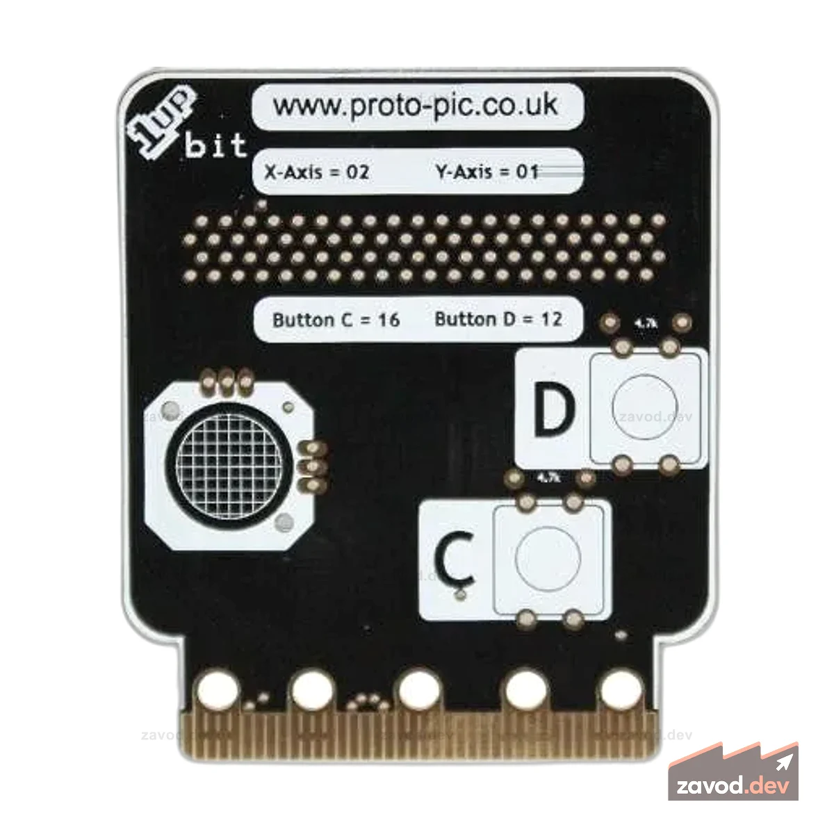Комплект контроллера 1up:bit для BBC micro:bit - PPMB00131 - Не паяется