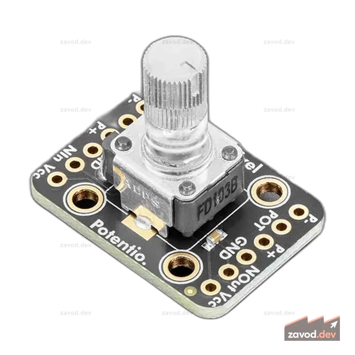 Adafruit NeoPot - Потенциометр с прозрачным валом и RGB NeoPixel