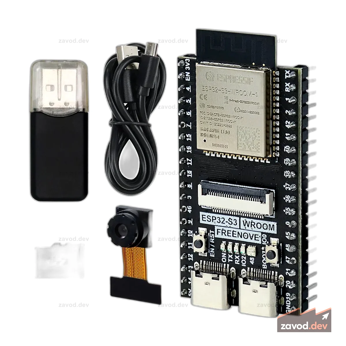 Freenove ESP32-S3 ESP32 S3 CAM камера Wi-Fi Плата Bluetooth, двухъядерный 32-битный микроконтроллер 240 МГц, код Python C, руководство по примерам проектов