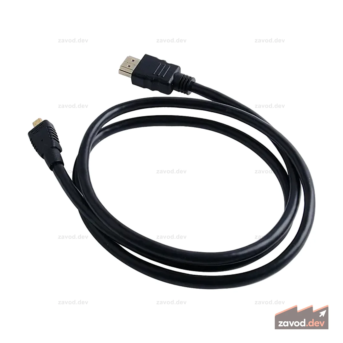 Кабель Micro HDMI — стандартный разъем HDMI — 1 м (4k для Pi 4)