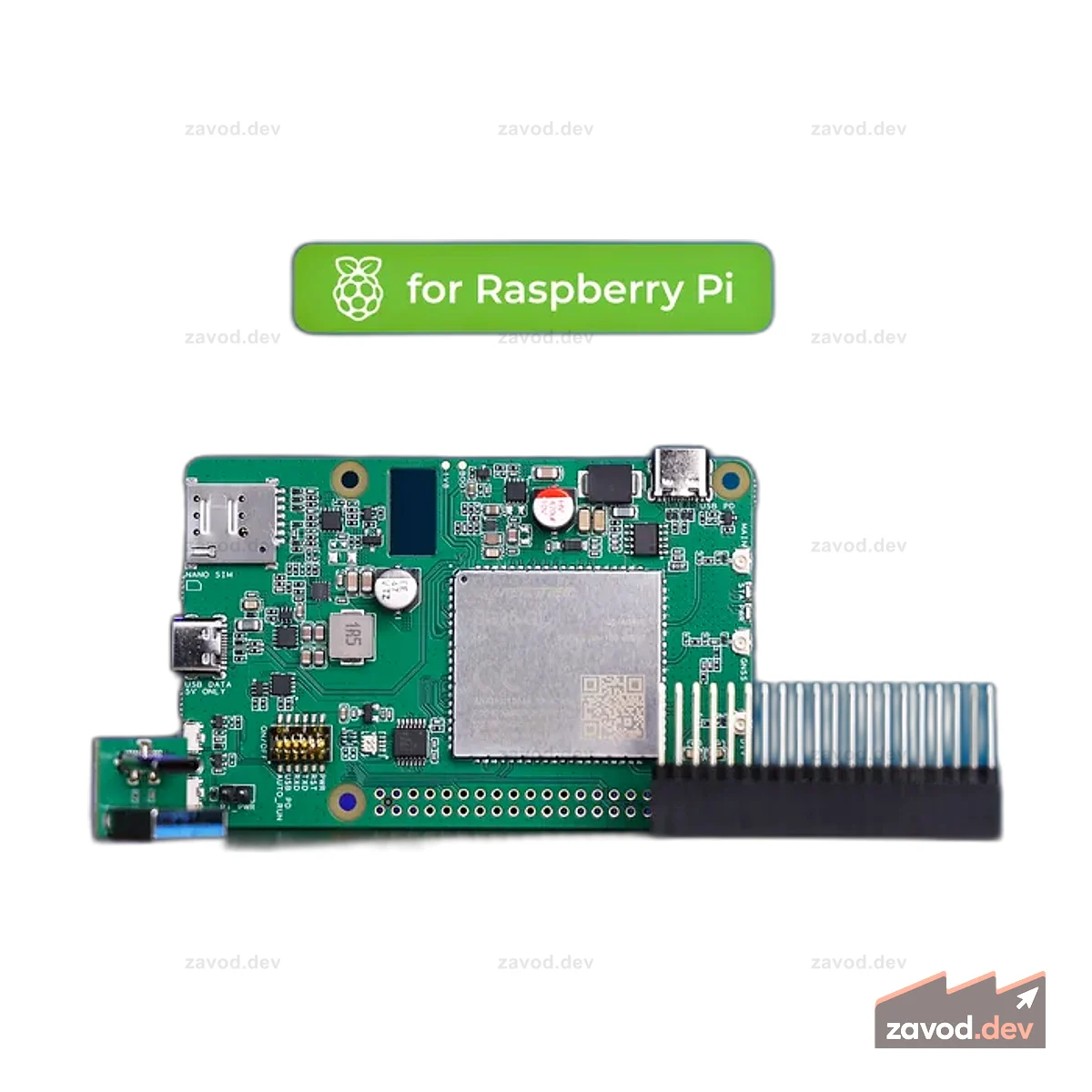 Шляпа Raspberry Pi 4G LTE CAT4 с Quectel EG25-GL, Plug-and-Play, глобальные диапазоны