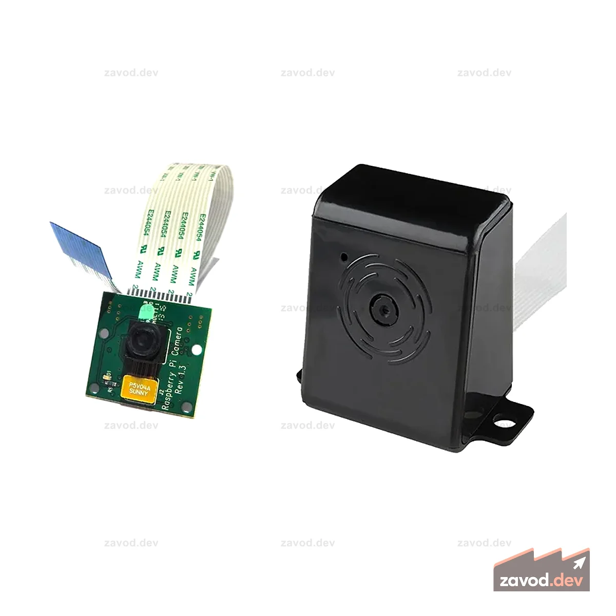 Камера Raspberry Pi с защитным чехлом — черная