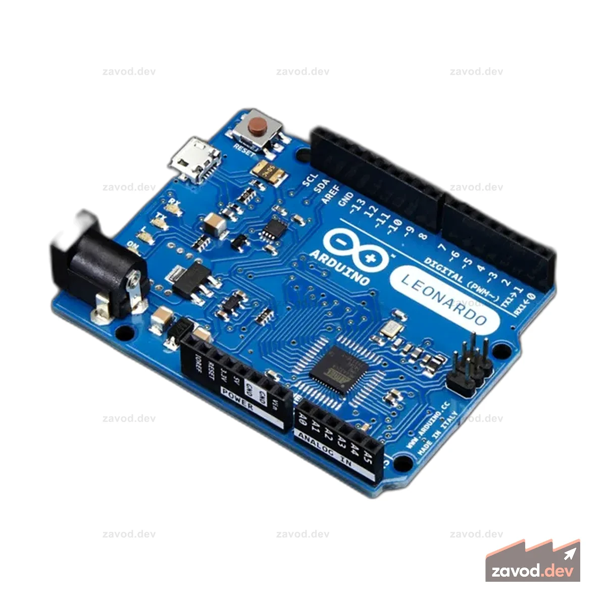 Arduino Leonardo ATmega32u4 с разъемами