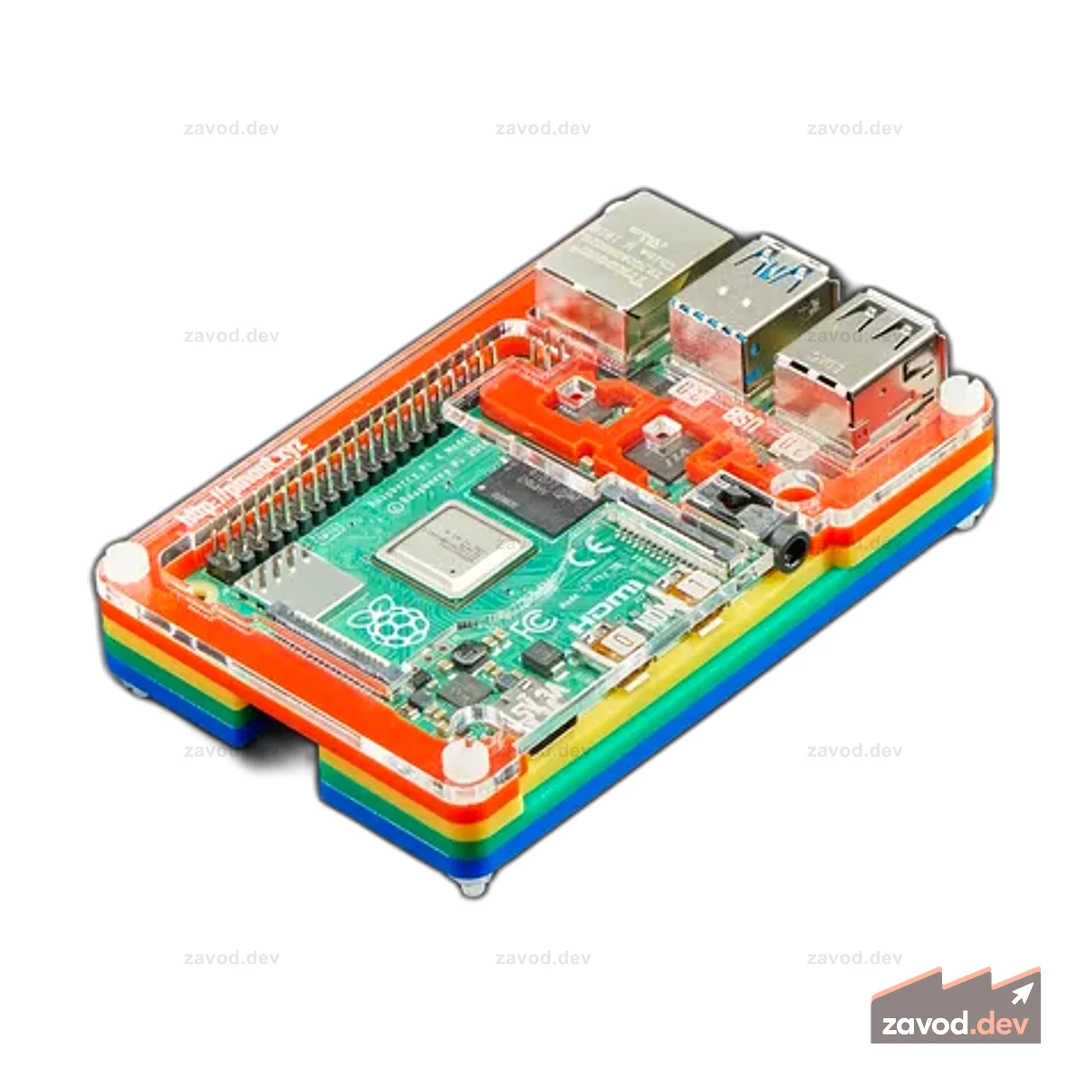Rainbow Pibow Coupé 4 для Raspberry Pi 4