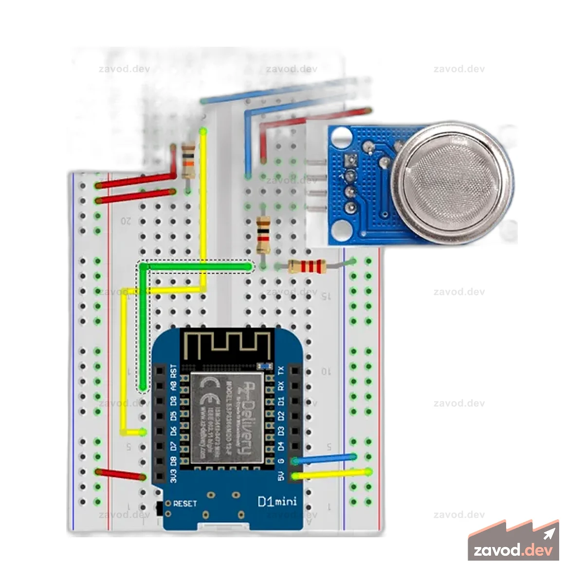 Luftüberwachung mit ESP8266 D1 Mini и Sensoren