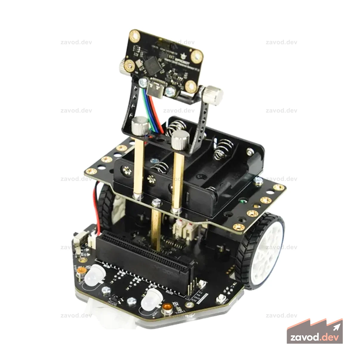 Maqueen Plus V3 - робот STEM с усовершенствованной матричной лазерной навигацией для соревнований (батарея типа АА)