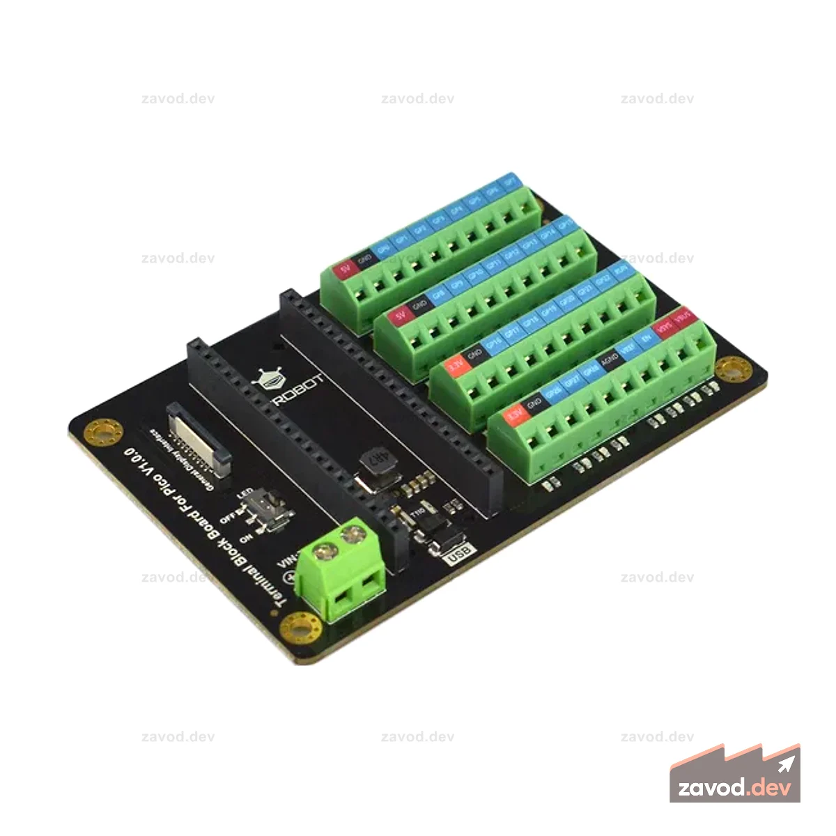 Клеммная колодка для Raspberry Pi Pico/Pico 2