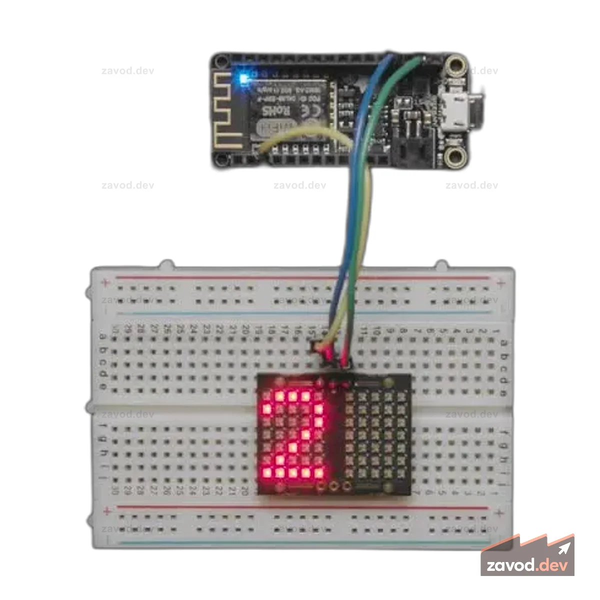 Pixie Chroma — цепной светодиодный матричный RGB-дисплей 5x7 для Arduino
