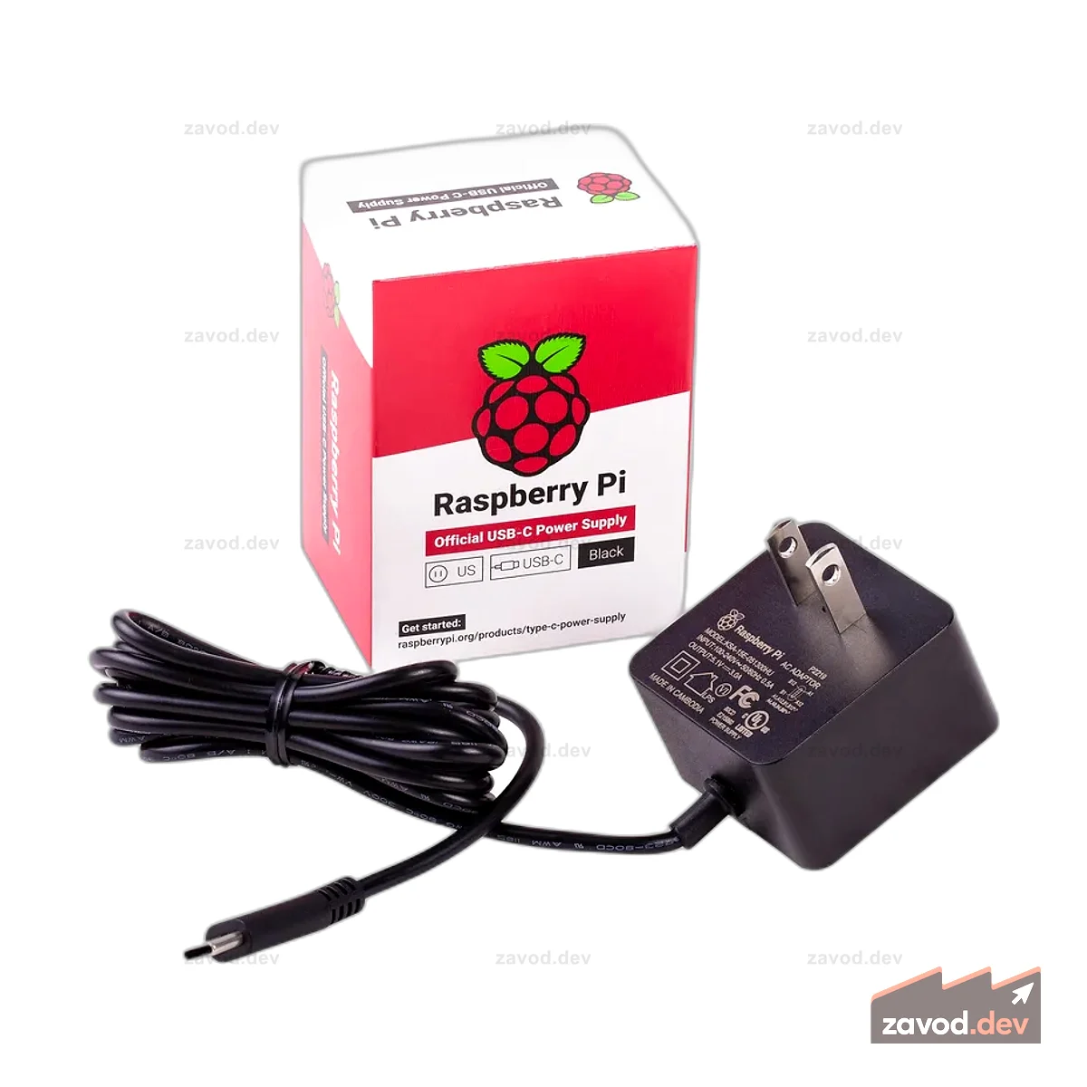Блок питания Raspberry Pi 4 5,1 В/3 А USB-C