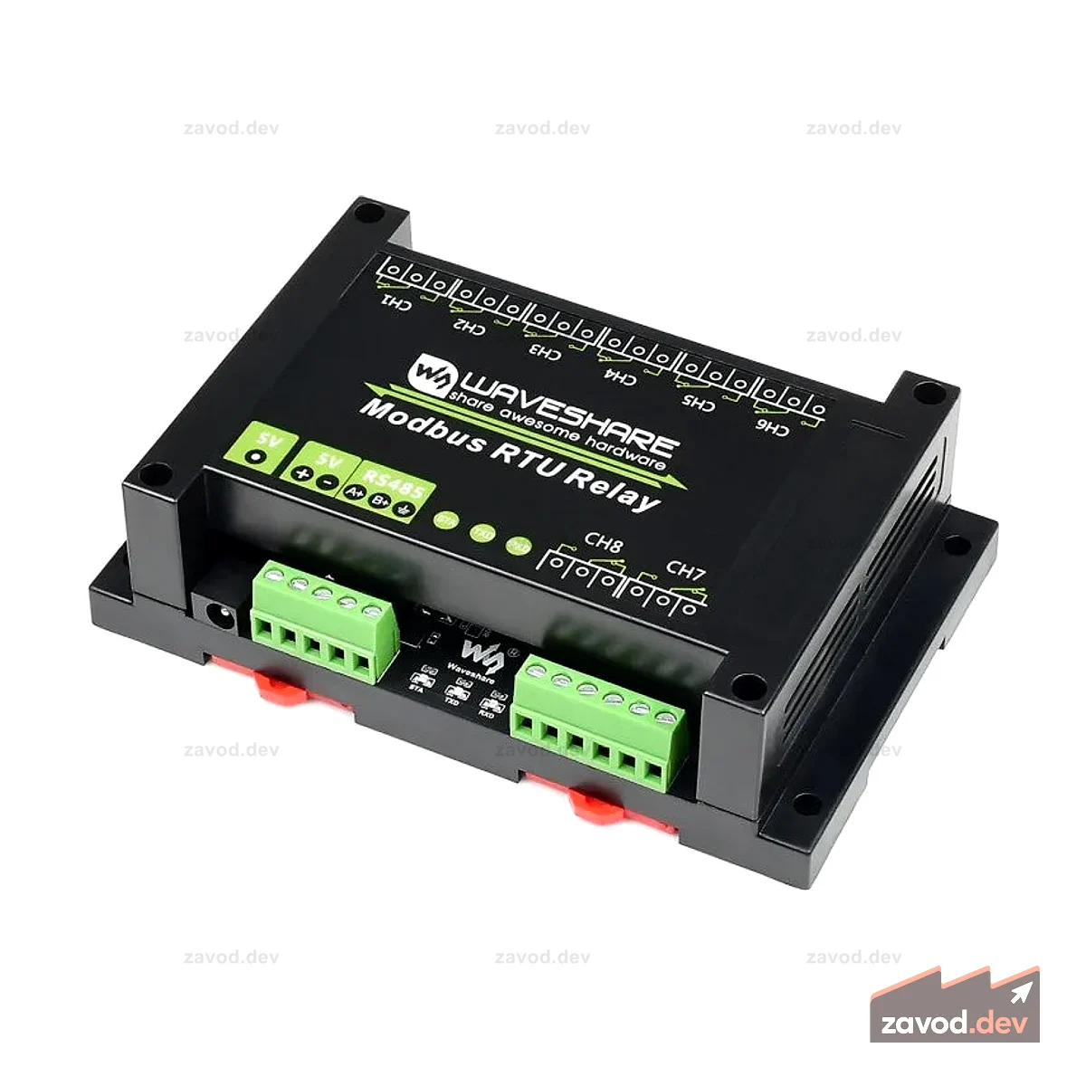 Реле Waveshare Modbus RTU (ЕС)