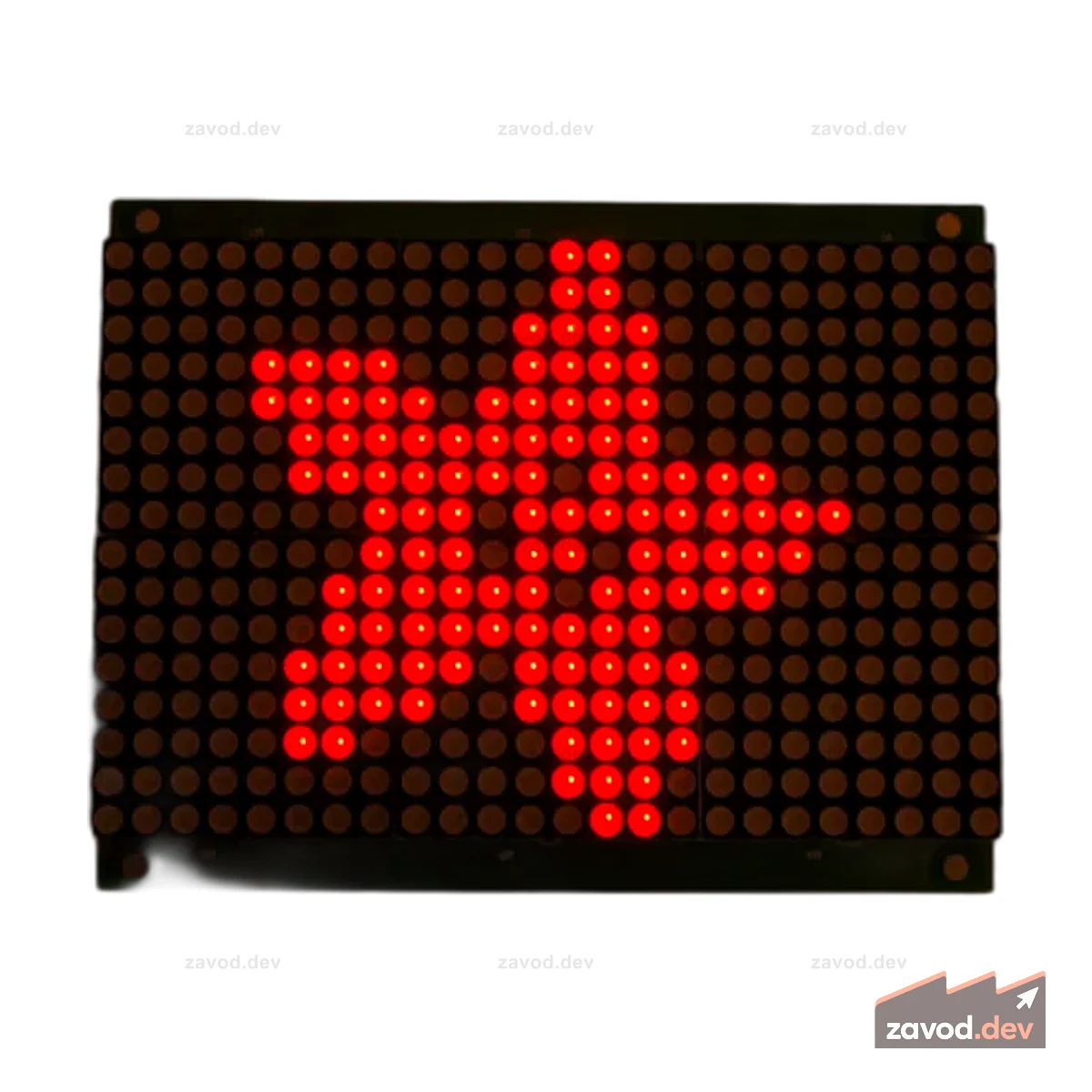 16x24 Красная светодиодная матричная панель - цепной драйвер HT1632C