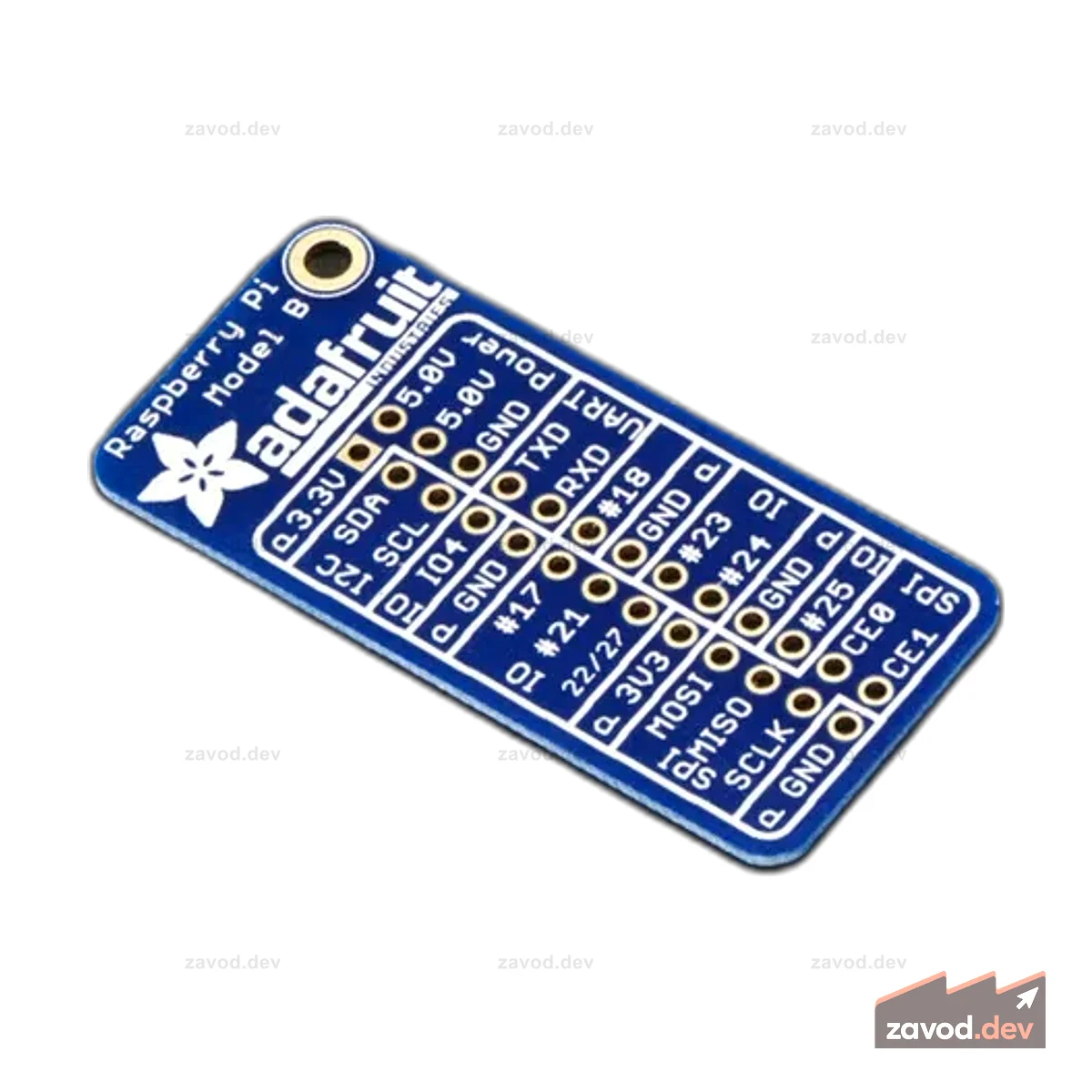 Справочная карта Adafruit GPIO для Raspberry Pi Model B