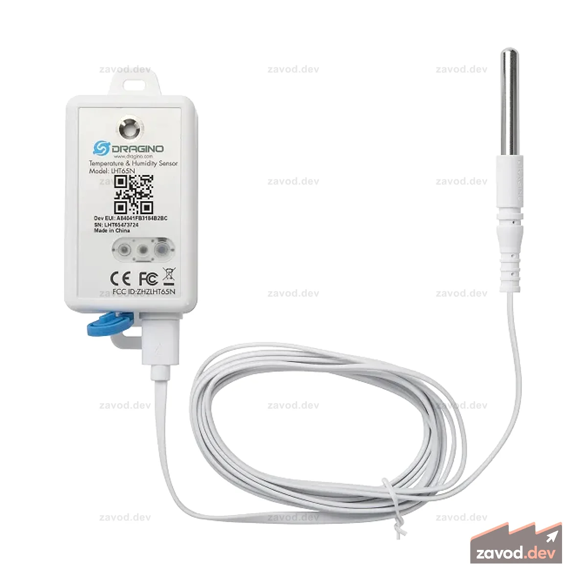 Dragino LHT65N-EU868-E3 LoRaWAN Датчик температуры и освещения с внешней температурой