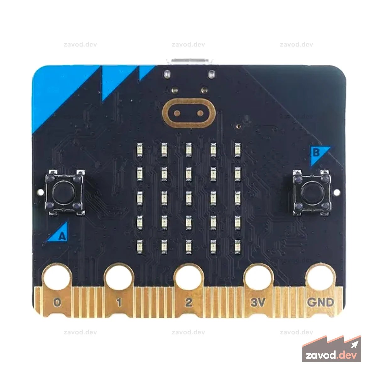 Micro:Bit V2.2 — MCU размером с карту со встроенным динамиком, акселерометром, микрофоном MEMS, радио 2,4 ГГц/BLE 5.0