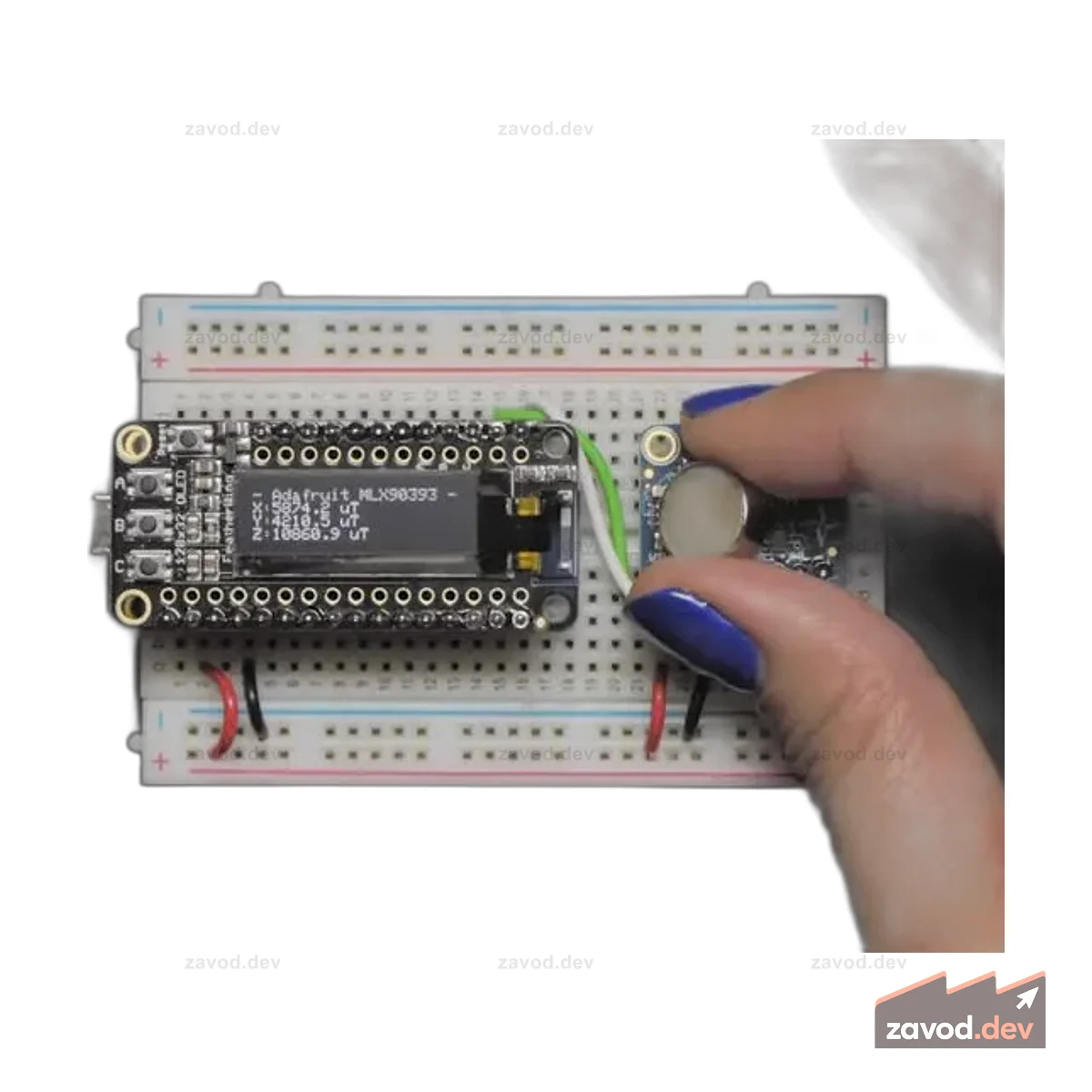 Трехосный магнитометр широкого диапазона Adafruit - MLX90393 - STEMMA QT