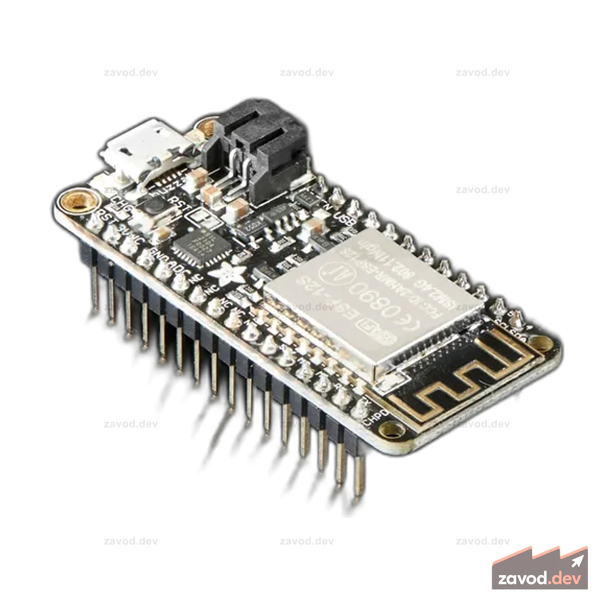 Сборка Adafruit Feather HUZZAH с ESP8266 WiFi и разъемами