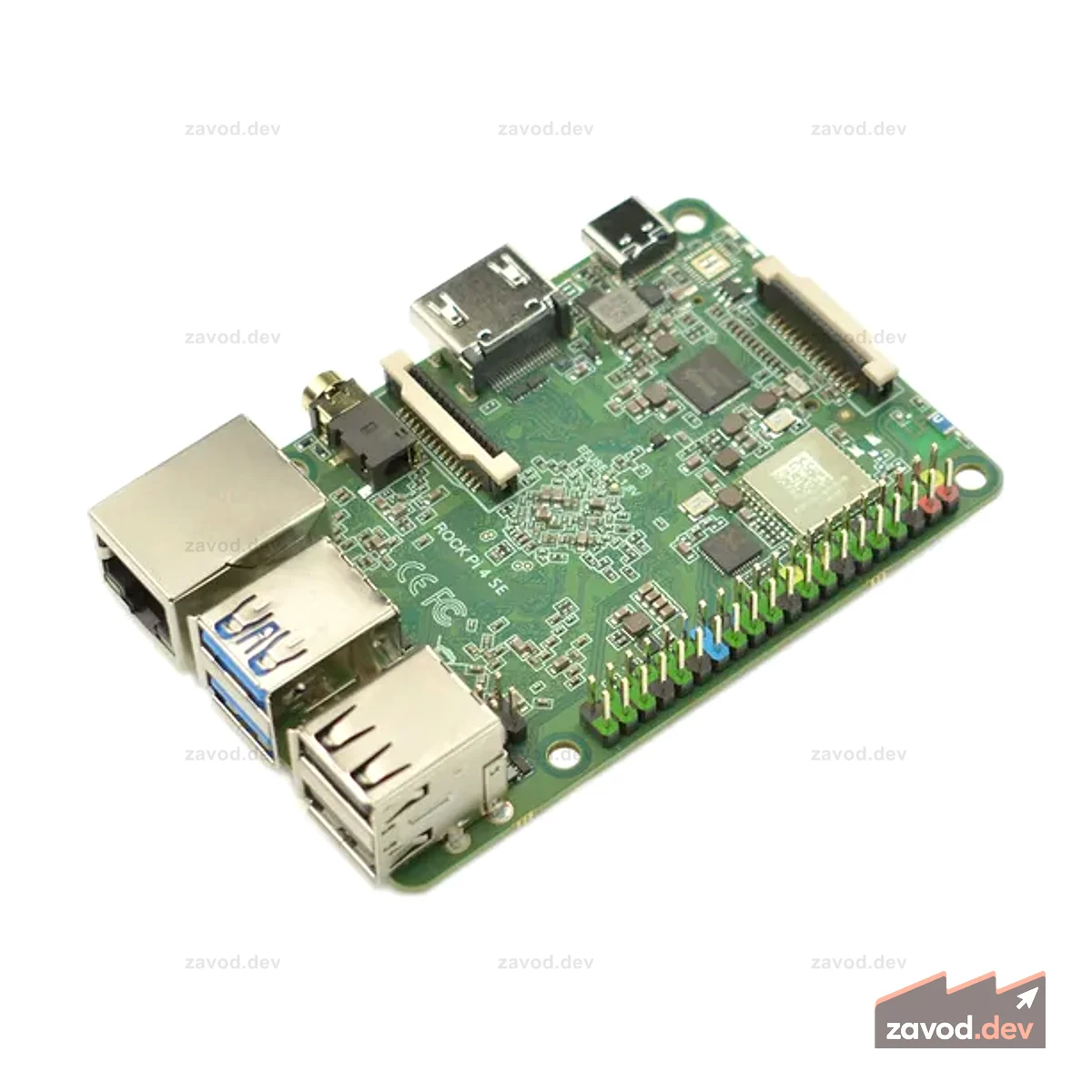 ROCK Pi 4 Model SE Rockchip RK3399-T ARM Одноплатный компьютер (4 ГБ DDR4)
