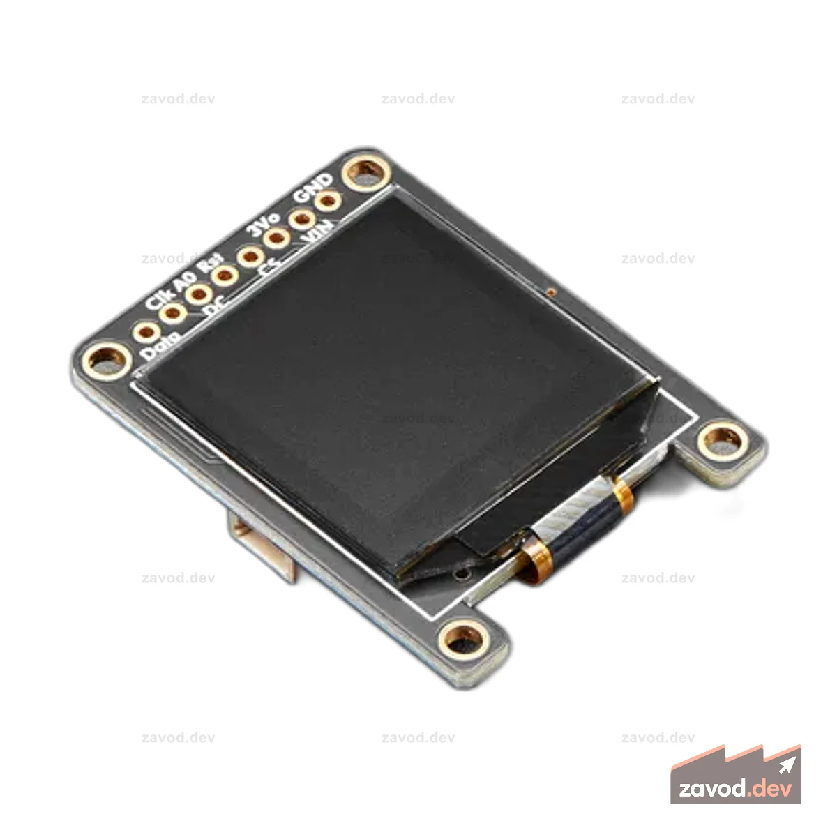 Монохромный графический OLED-дисплей Adafruit с диагональю 1,12 дюйма и разрешением 128 x 128 пикселей.