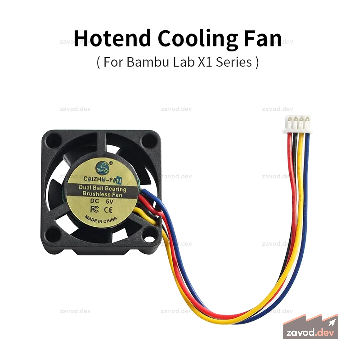 FYSETC Hotend Охлаждающий вентилятор для Bambu Lab X1 X1C 5 В Вентилятор 15000 об/мин Бесщеточный вентилятор с двойным шарикоподшипником для Bambbu Lab Hotend Fan Аксессуары для 3D-принтеров