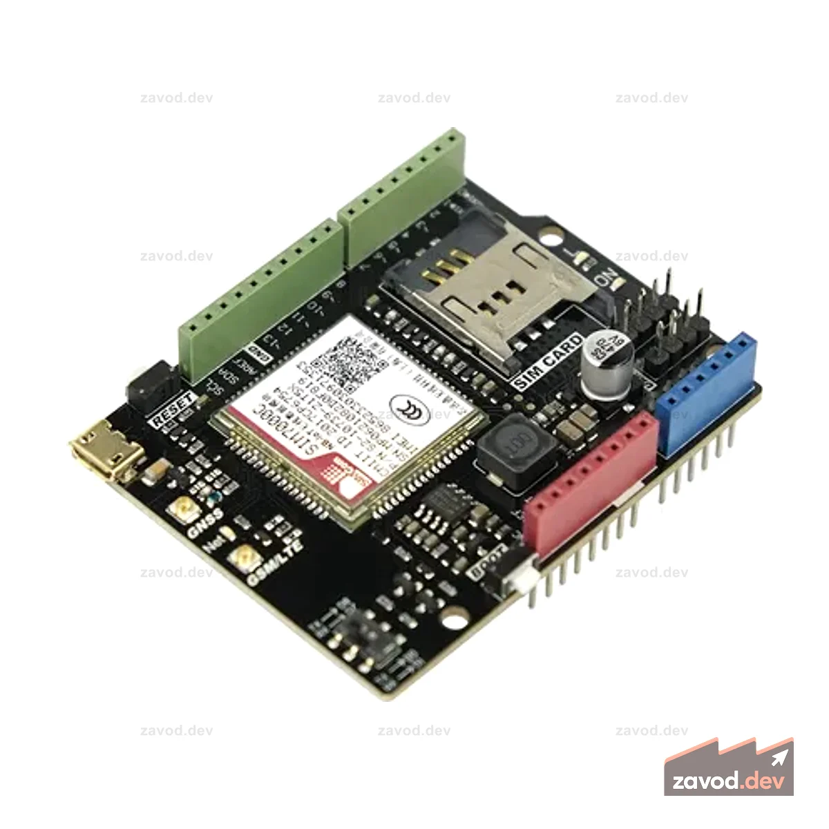 SIM7000C Arduino NB-IoT/LTE/GNSS/GPRS/GPS Плата расширения (Китай) (Снято с производства)