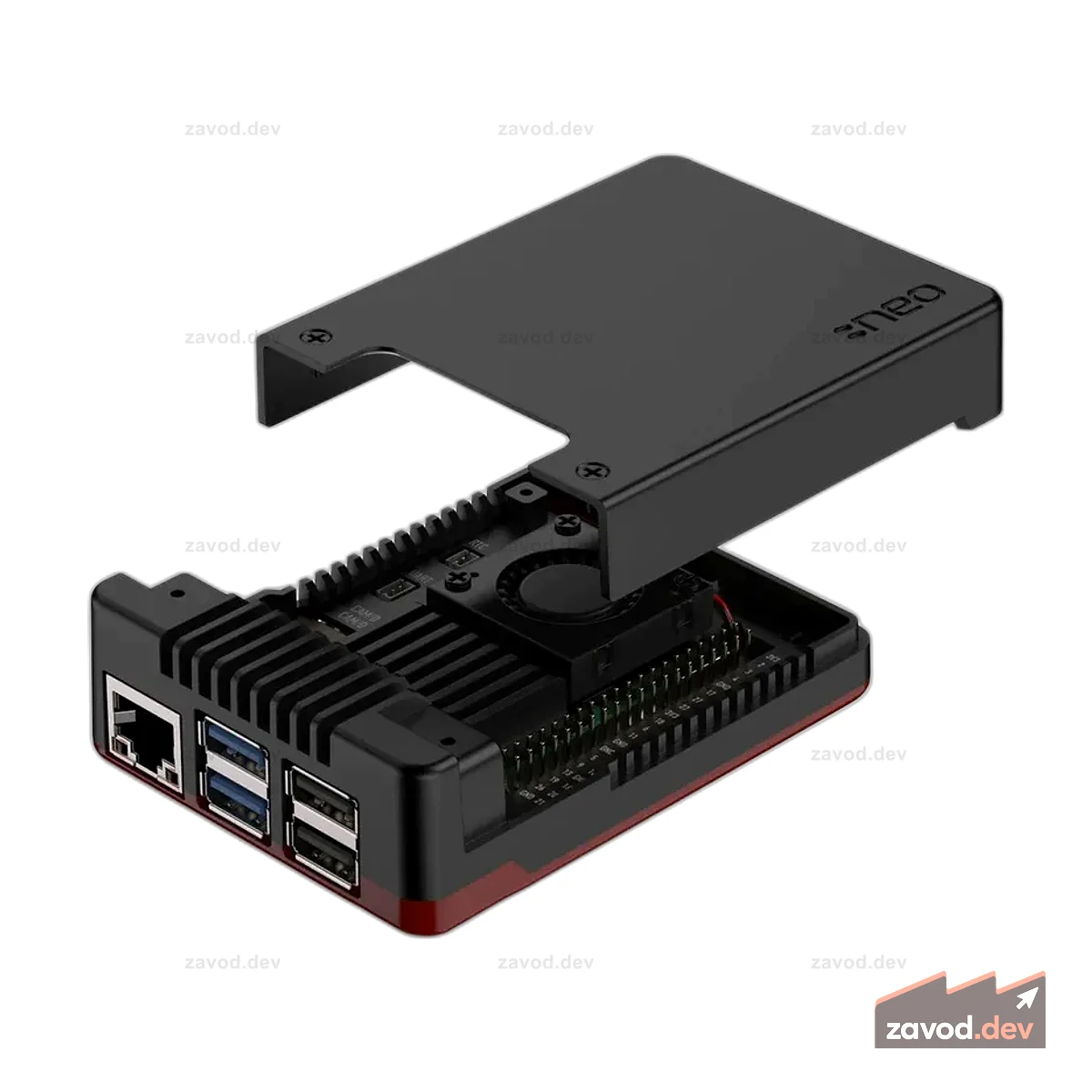 Argon NEO 5 для Raspberry Pi 5 — черный/красный