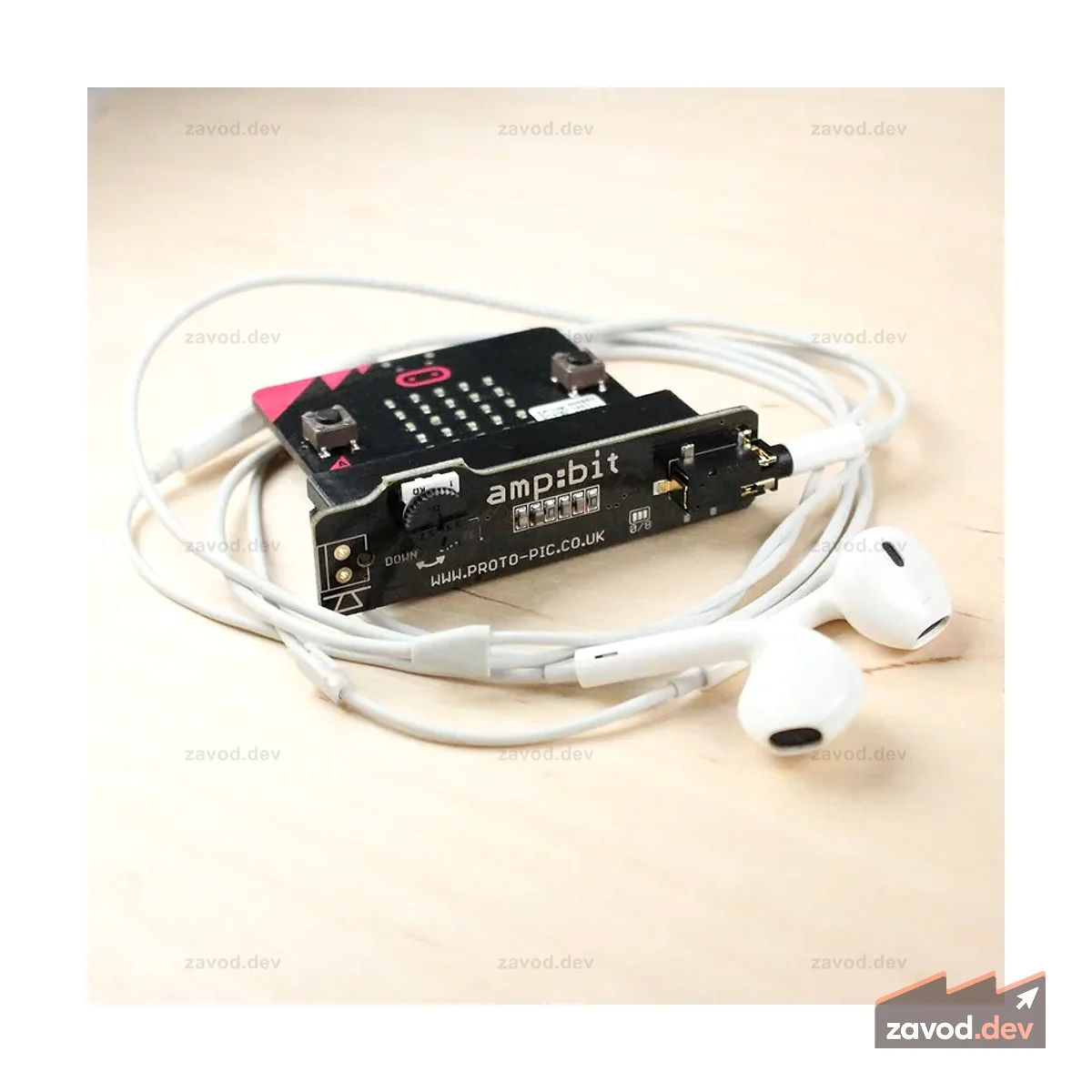 AMP:BIT Усилитель класса D для micro:bit с разъемом для наушников