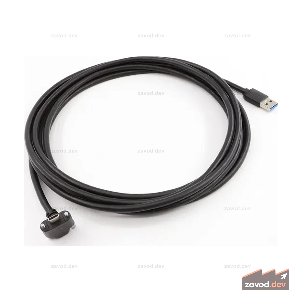 USB 3.0 Type-C Прямоугольный кабель с двумя винтами и фиксатором