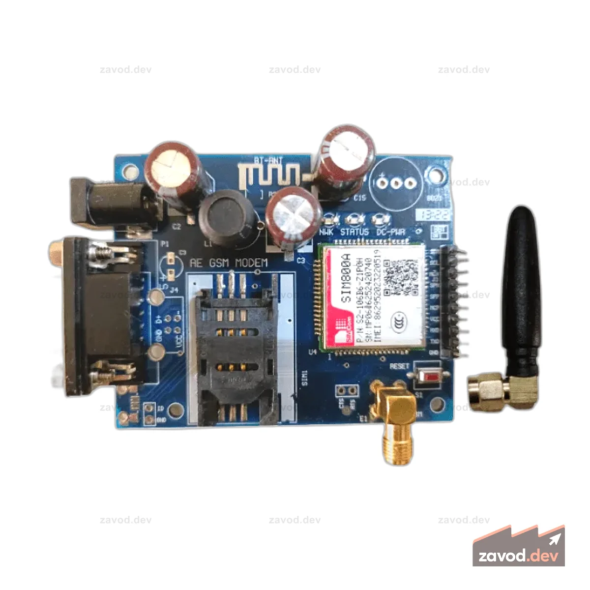 GSM-модем SIM 800A с антенной SMA